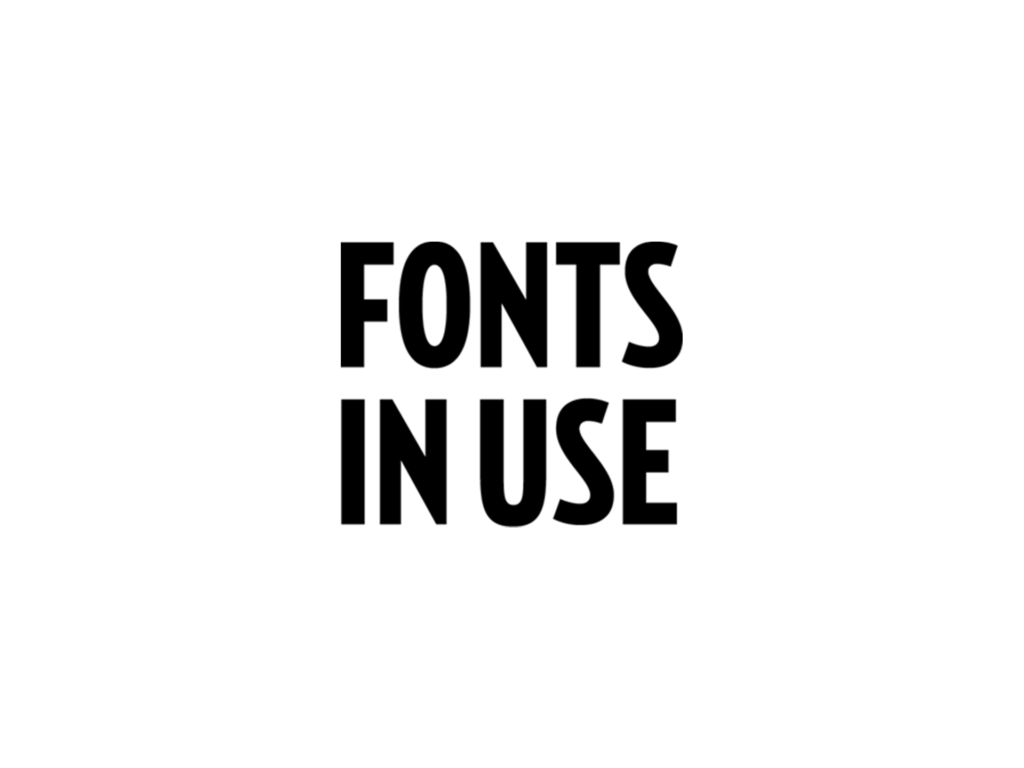 Font in use